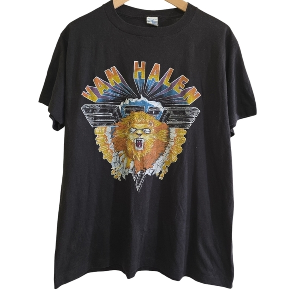 Vintage 1982 Van Halen Diver Down T-Shirt Single Stitch Made in USA Ched Tag XL - Picture 1 of 10